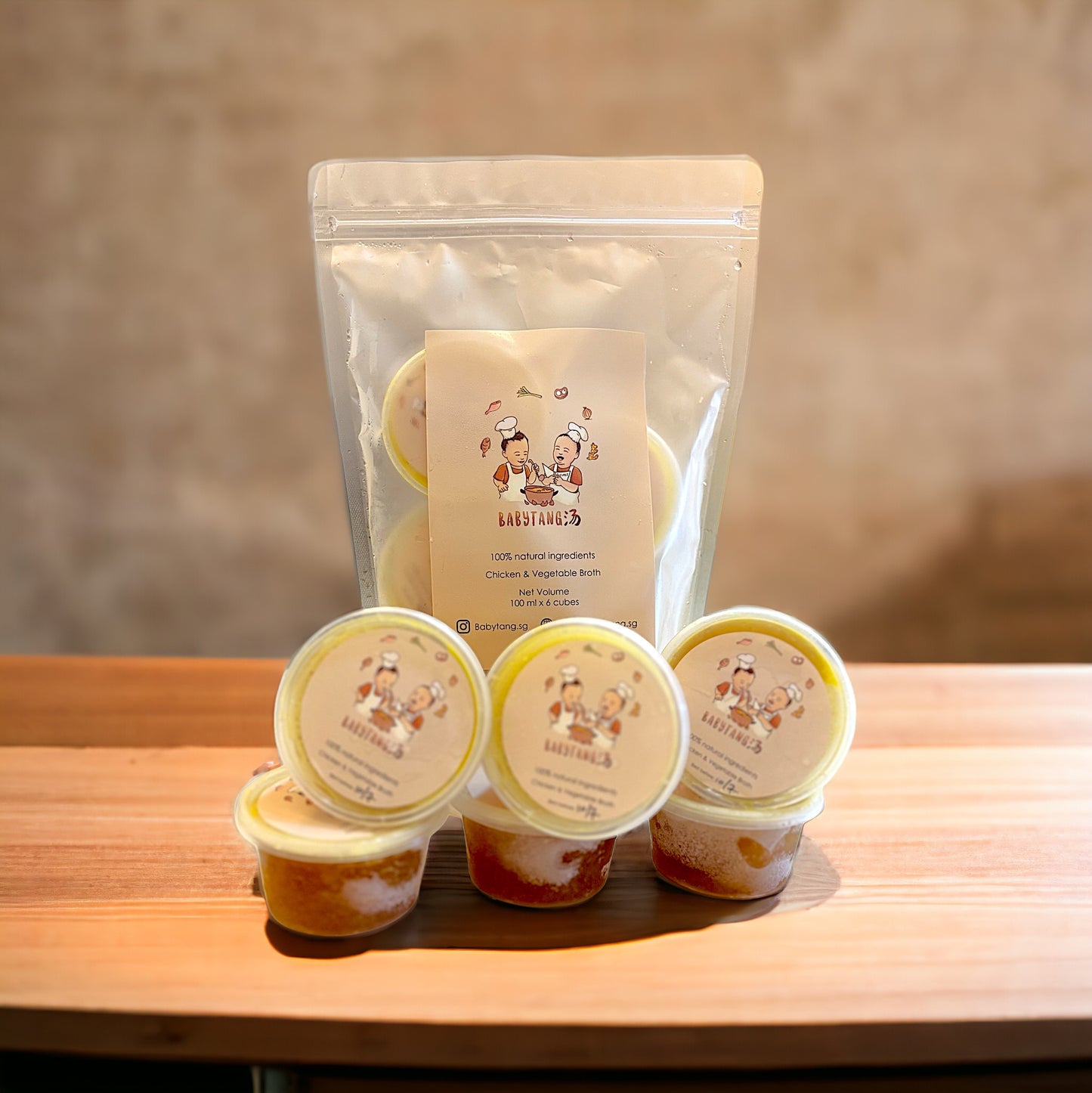 Premium Chicken & Vegetable Broth (6x100ml)