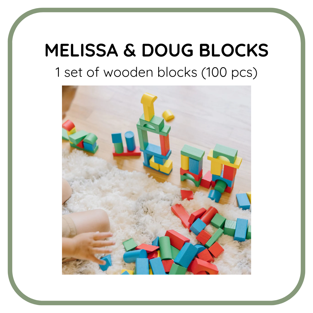 (MIN. $299 SPEND) MELISSA & DOUG WOOD BLOCKS SET