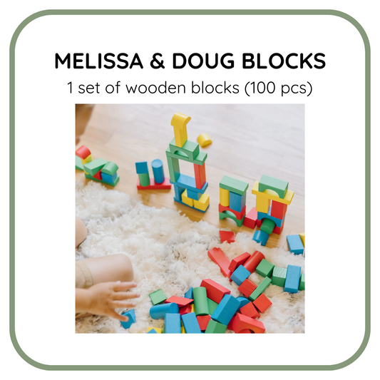 (MIN. $299 SPEND) MELISSA & DOUG WOOD BLOCKS SET